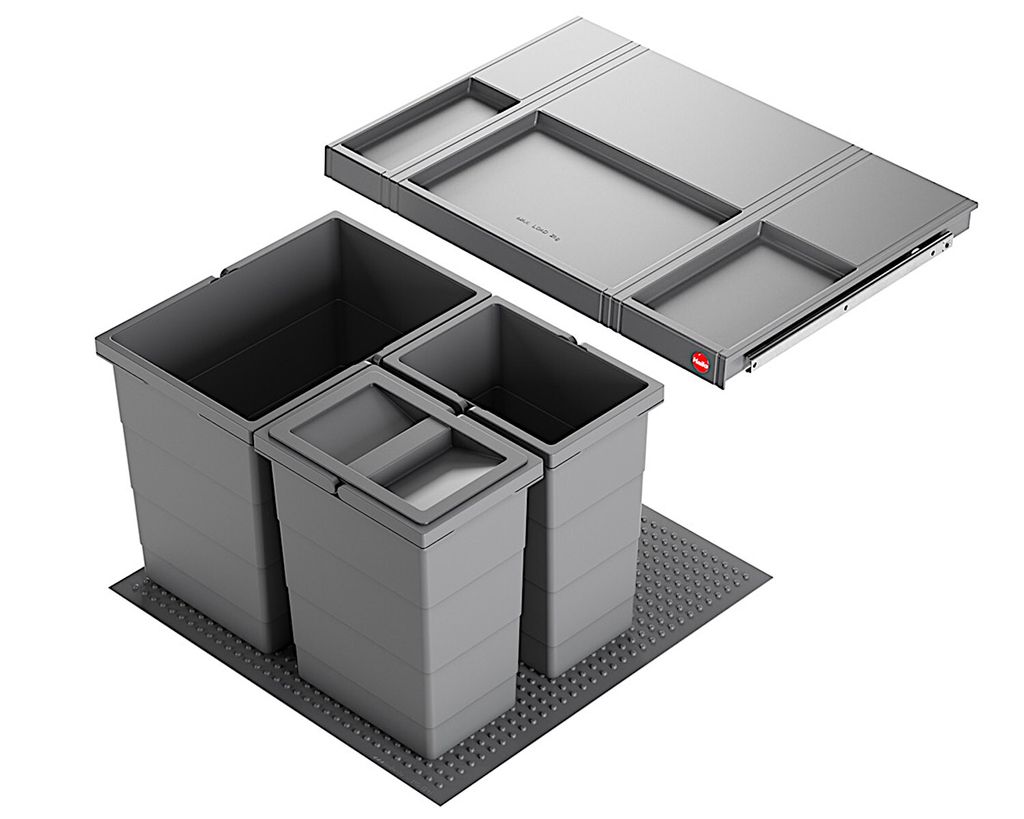 HAILO Abfallsorter 3301631 ALLEGRO 295 18/8/8/D dunkelgrau Produktbild 