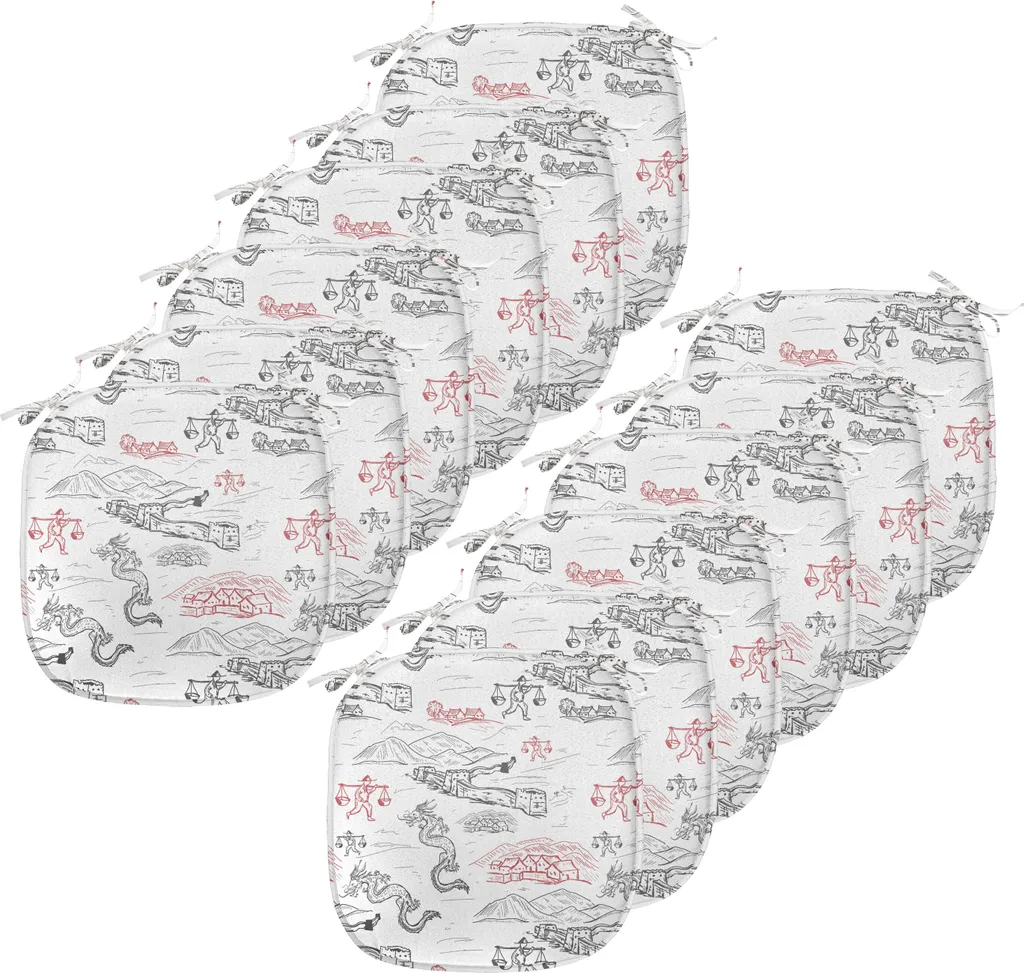 Offerta Set 12 Cuscini Sedie 40x40 ABAKUHAUS Wall of China Antimacchia