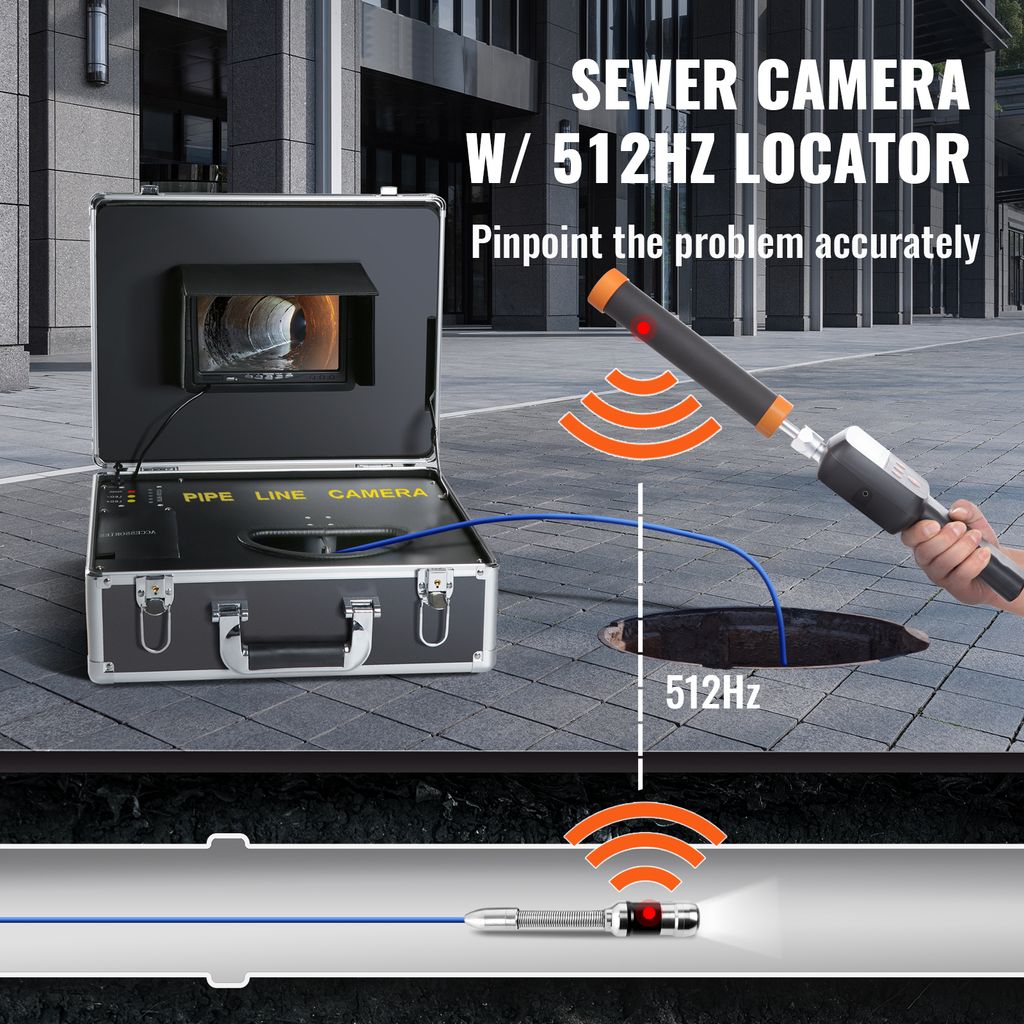 VEVOR 30m 7"Rohrkamera Kanalkamera Inspektionskamera Produktbild 6