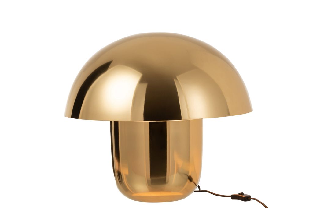 J-Line Lampe Pilz Metall Gold Large