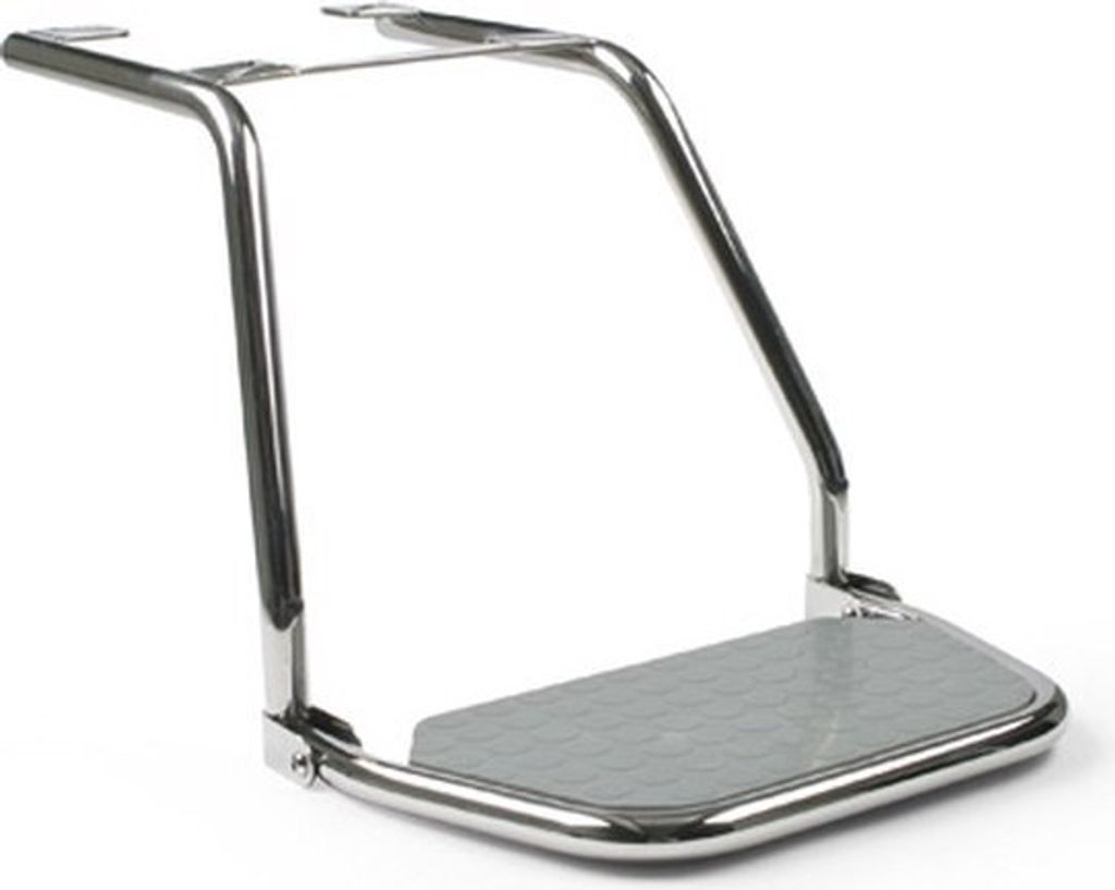 Zwaardvis 64301 Edelstahl Fußstütze mit grauer rutschfester Produktbild 