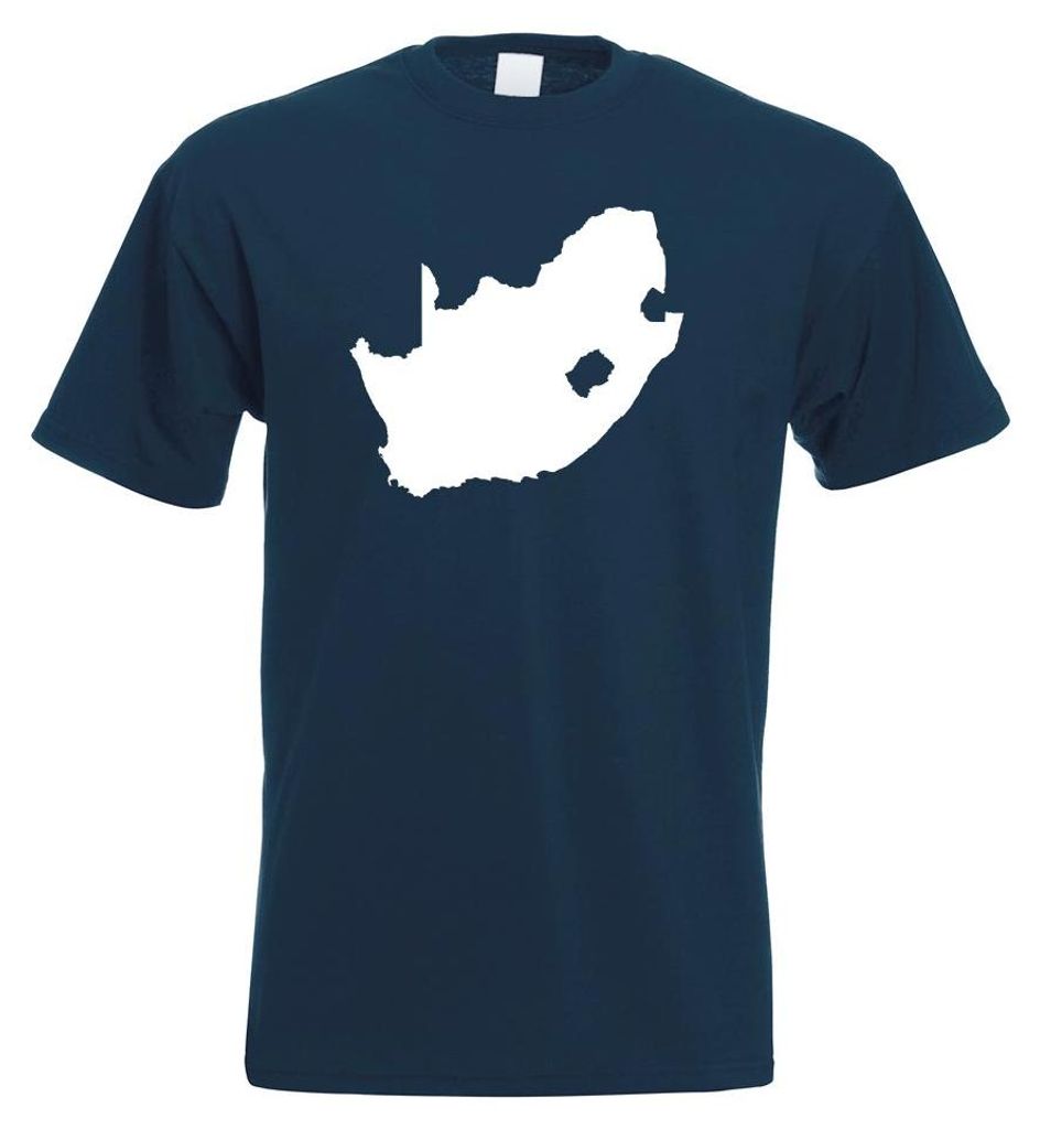 Kiwistar - T-Shirt - Navy - Südafrika Umriss Kontur Herren Funshirt Bedruckt Design Sprüche Spruch Motive - mit Motiv Bedruckt - Funshirt Design ...