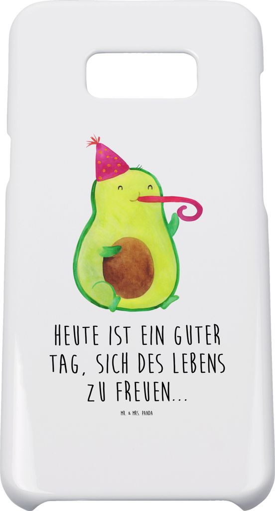Mr. & Mrs. Panda Samsung Galaxy S8 plus Handyhülle Avocado Feier - Weiß - Geschenk, Tröte, Party, Handy, Cover, Handycover, Gute Laune, Geburtst...