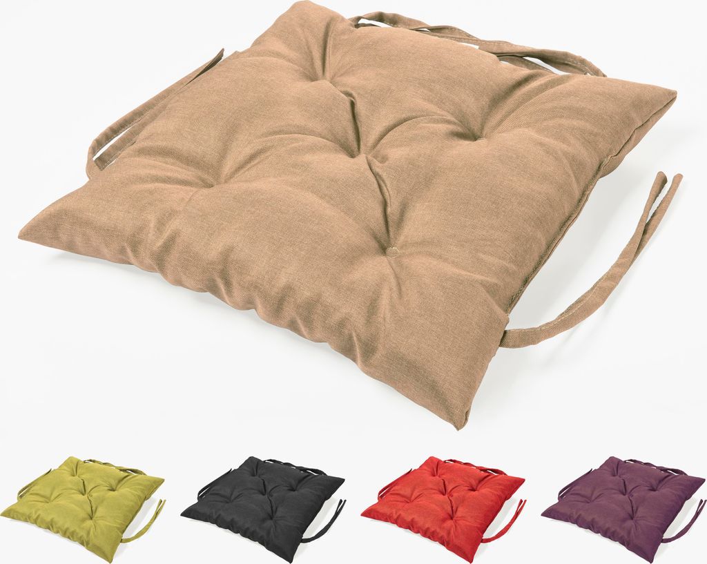 sunnypillow Bankauflage Stuhlkissen Bankkissen 45 x 45 cm Sitzkissen für Hollywoodschaukel Polsterauflage Auflage für Gartenbank viele Farben und...