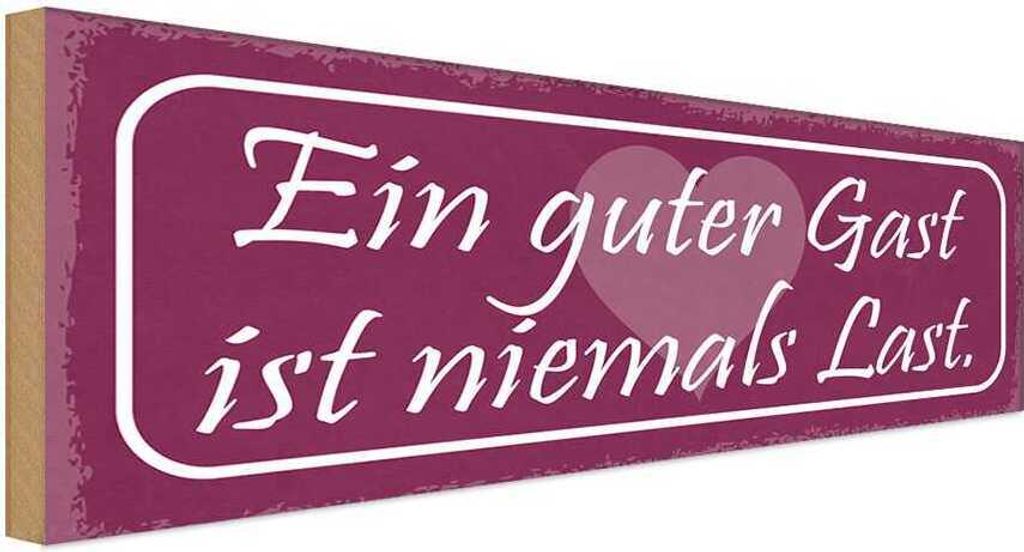 vianmo Holzschild 10x27 cm guter Gast ist niemals Last Dekoration
