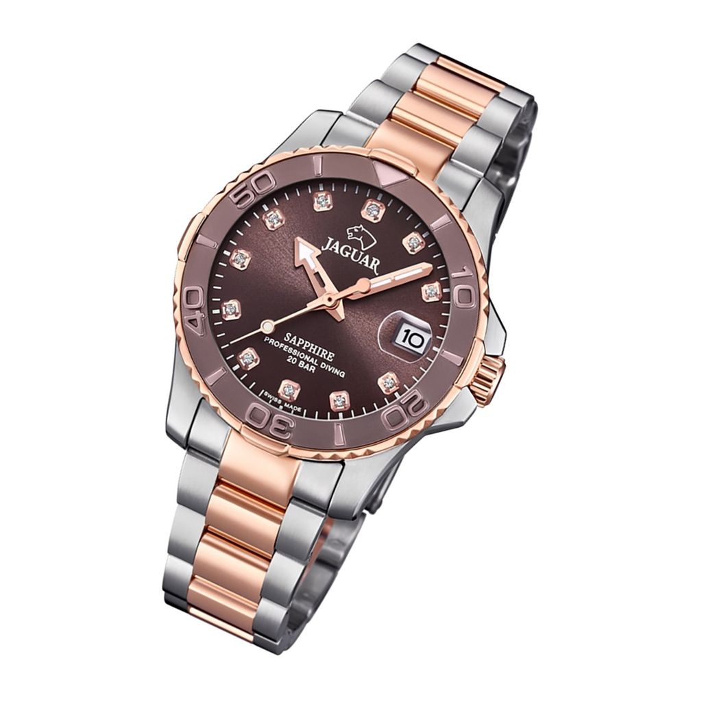 Jaguar Damen Analog Uhr Cosmopolitan Edelstahl Armbanduhr UJ871/2