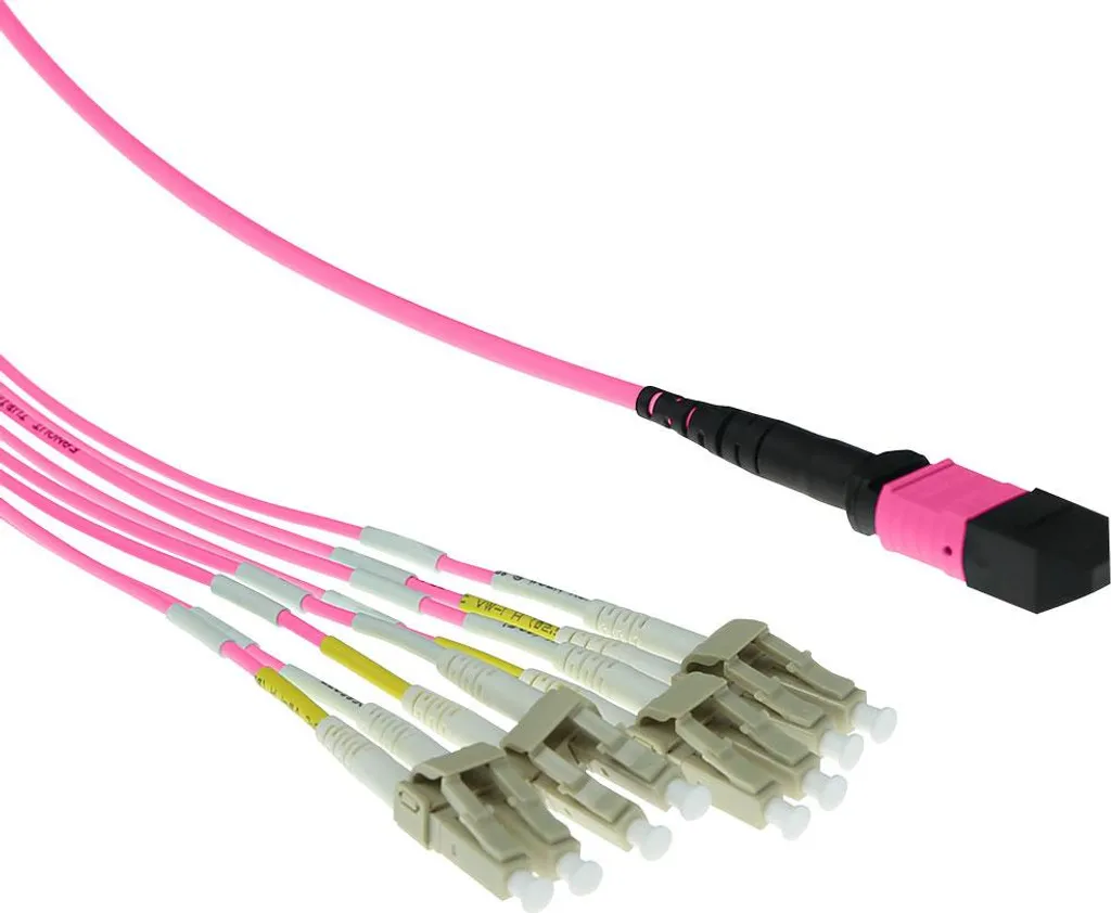 Câble Fanout MTP vers 4x LC Duplex OM4 3m ACT RL7843 Multimode 8 Fibres