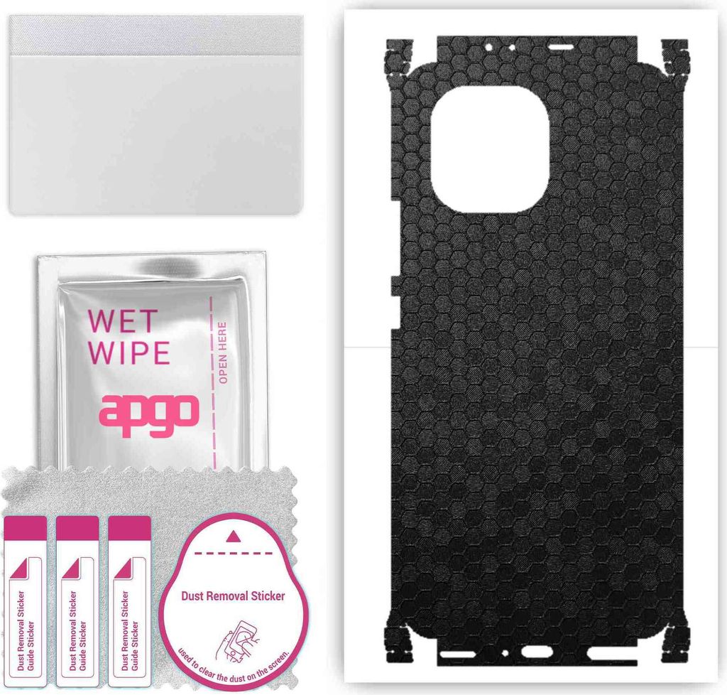 apgo Rückseite + Seiten Schutzfolie, Skin, kompatibel mit Xiaomi Mi 11, Hinten Displayschutzfolie aus Vinylfolie, kratzfest, einfache Montage - Sc...