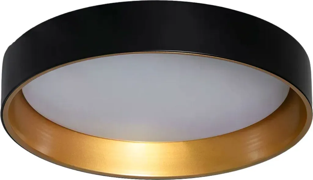 Éclairage Plafonnier LED Salon et Chambre Royal Noir Or 2100 lm