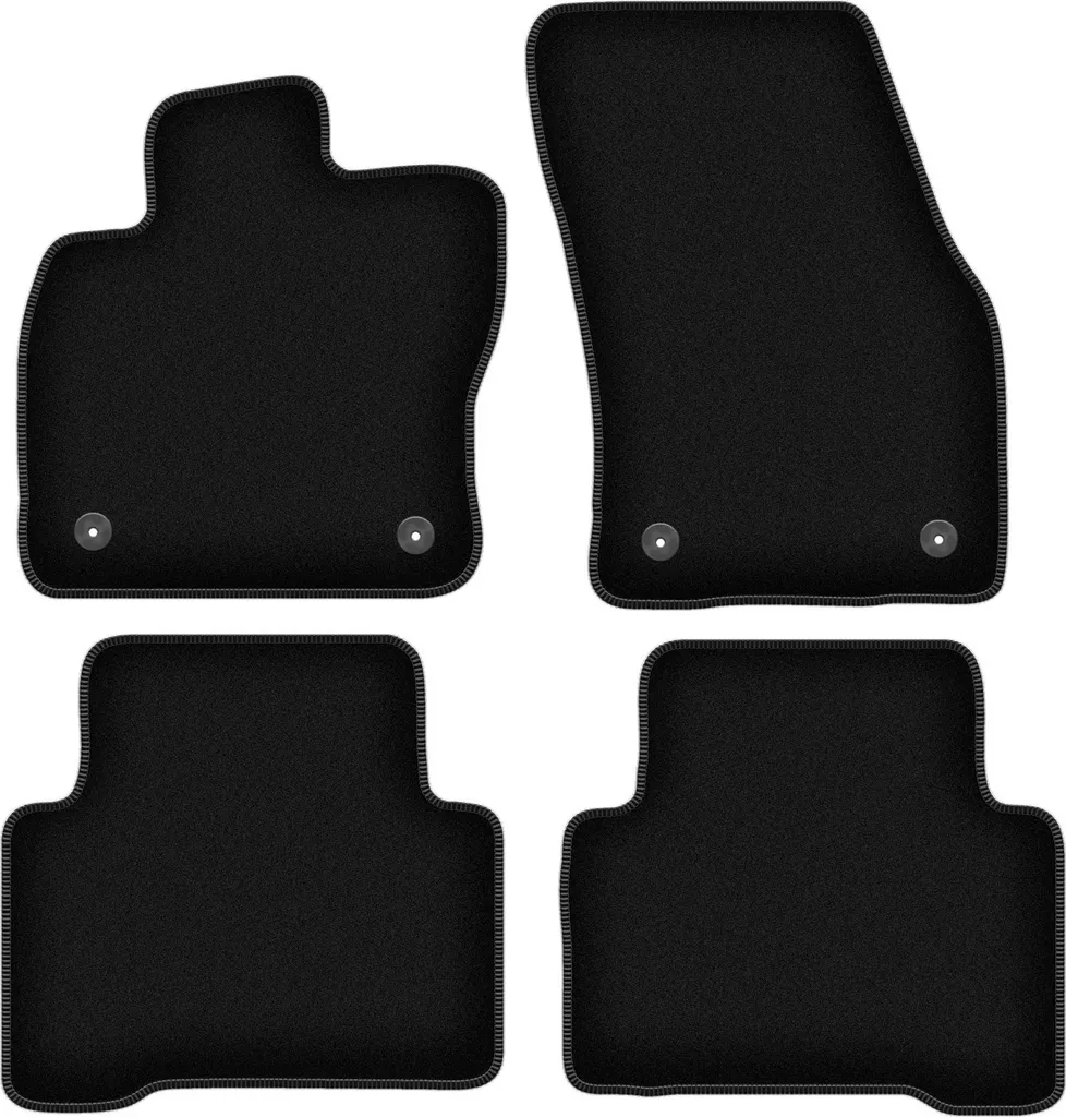 Tappetini 4pz per Volkswagen Touran II (5T) 2016+ | Velluto Tecnico Nero