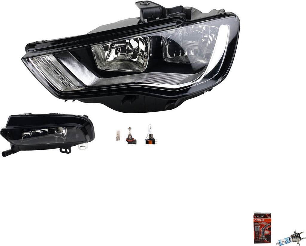 Johns, Scheinwerfer + Osram Night Breaker Laser passend für Audi A3 8V ab 04/2012-5 Li 8V0941003 8V0941699C