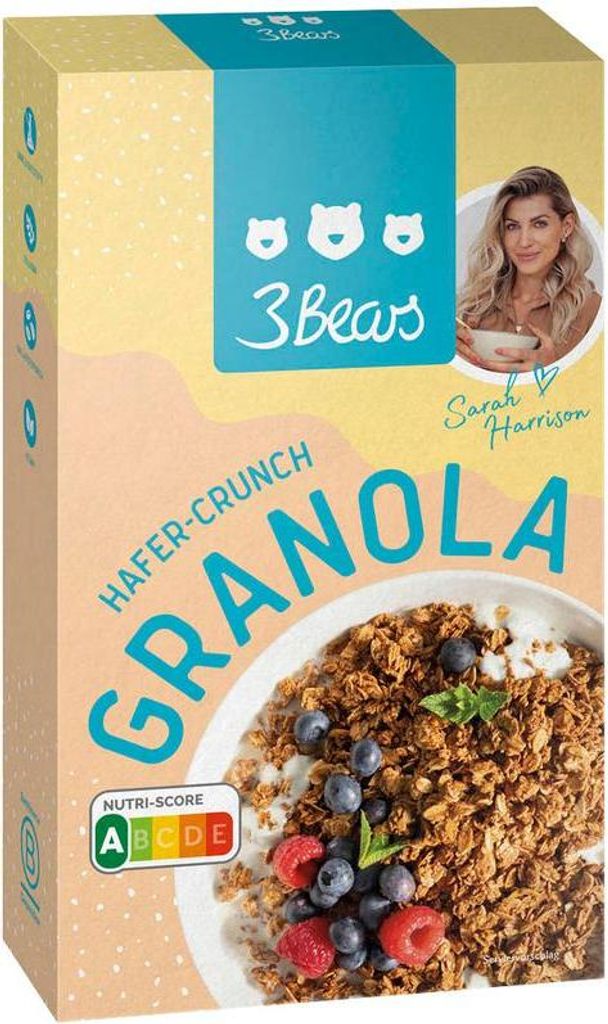 3Bears 7000627 Granola - Hafer-Crunch Sarah Harrison Müsli Obrázok produktu 