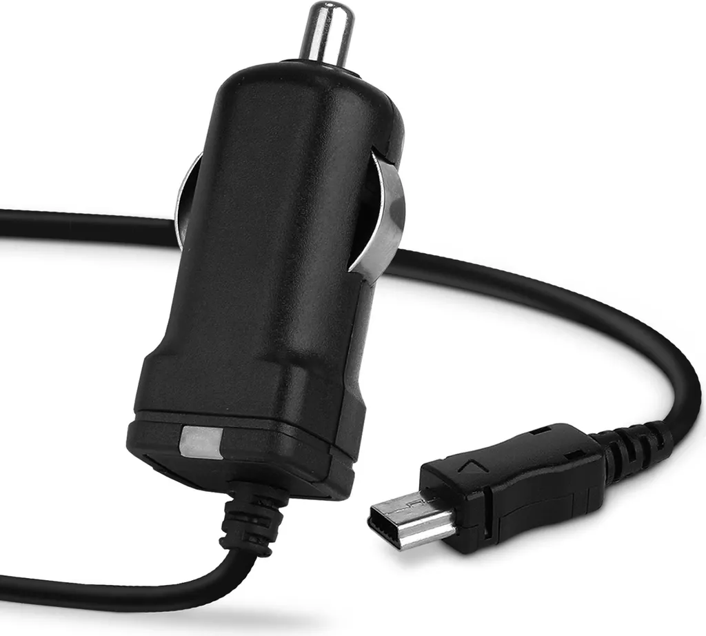 Alimentatore Auto Mini USB 5V 1000mA per Navigatori GPS - 1.5m