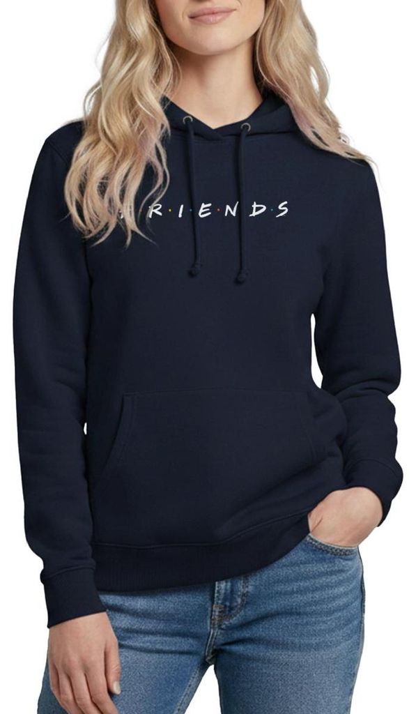 Spreadshirt Friends Logo Damen Hoodie, XXL, Navy