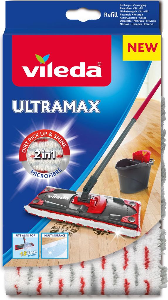 Vileda Ultramax Microfaser 2in1 Ersatzbezug für feuchter Produktbild 
