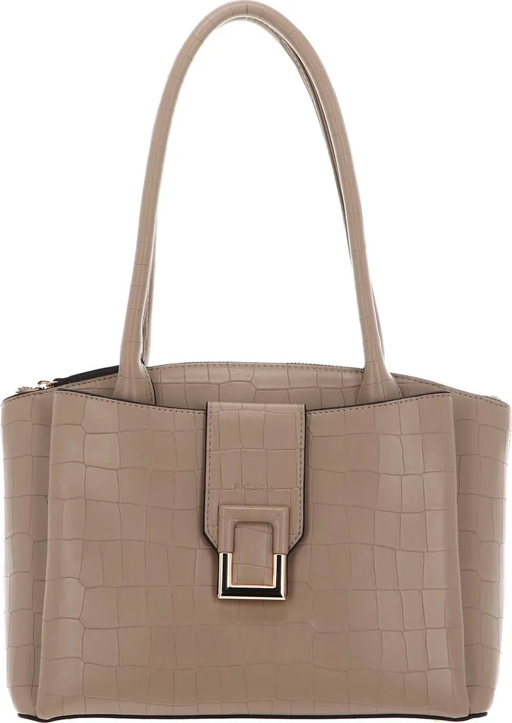 Sac à épaule Picard Cocco grand format marron clair style cabas chic