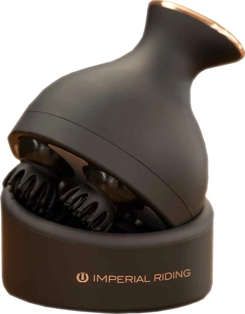 Détendre les muscles du cheval avec la brosse IRHVolta Imperial Riding