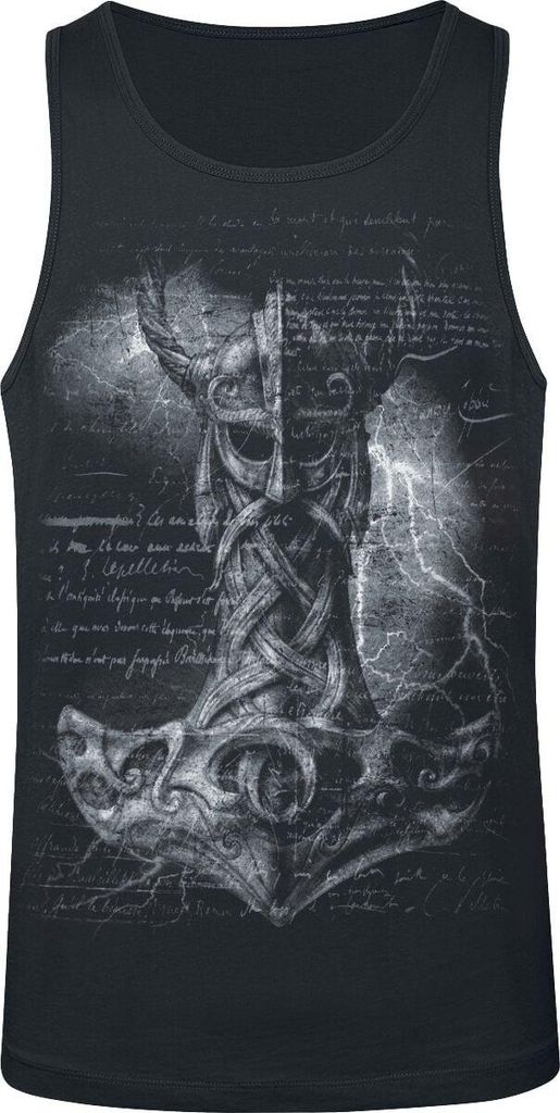 Alchemy England Tank-Top Herren Mjölnir Hammer schwarz M