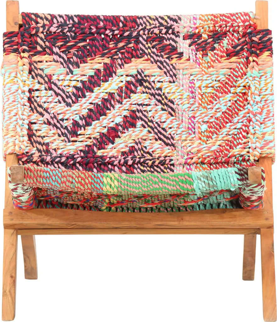 Fini l'encombrement : chaise pliante confortable en tissu multicolore
