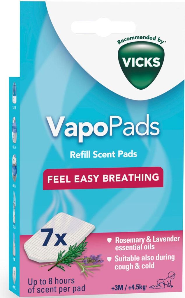 Vicks VapoPads Rosemary & Lavender Essential Oil Pads - Pack of 7