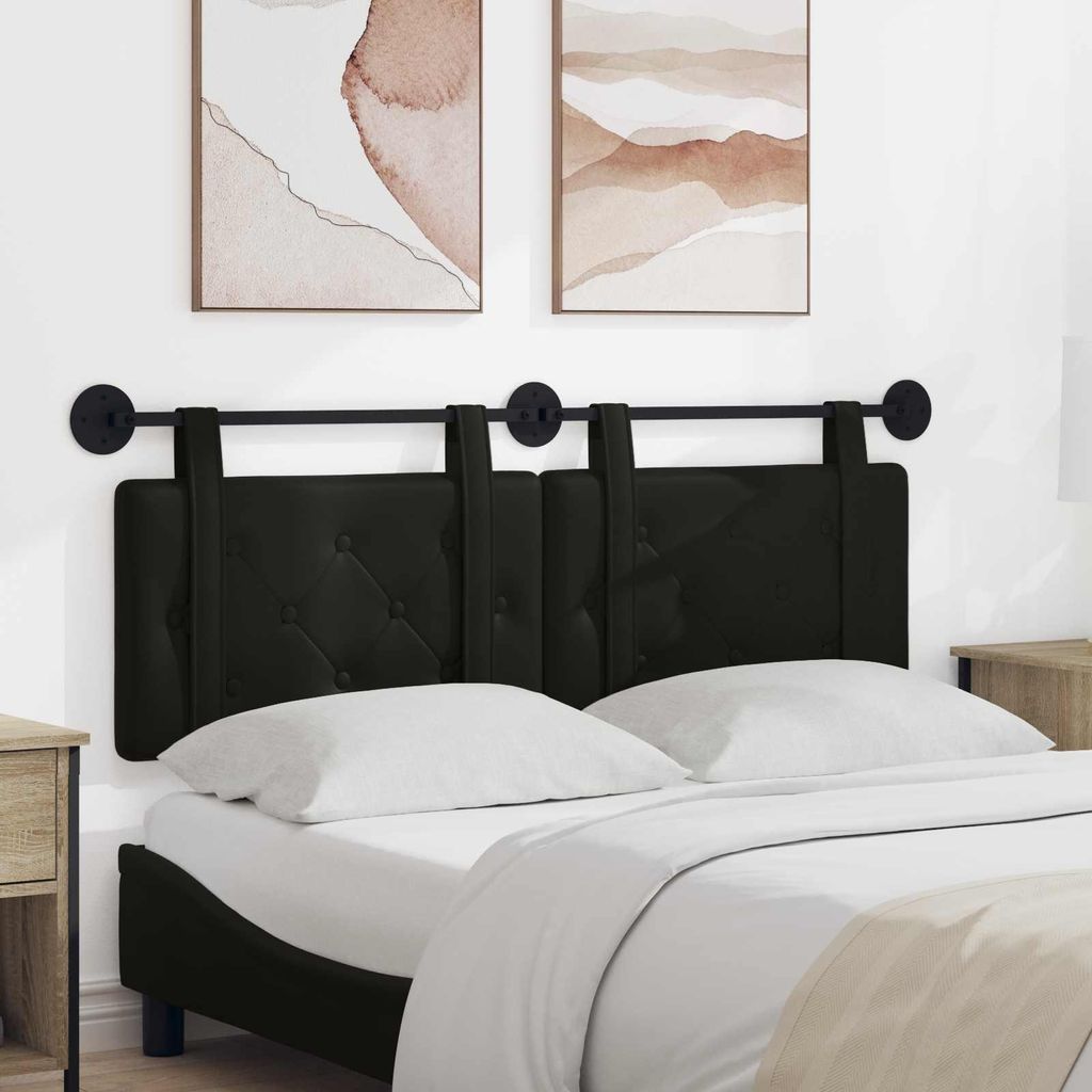 (Robust Möbel)Hängevorderseite 1 PC eleganten Look - CLORIS - für Schlafzimmer -Schwarz 150x55x5 cm Kunstleder - Kopfteile NeuMöbel635607