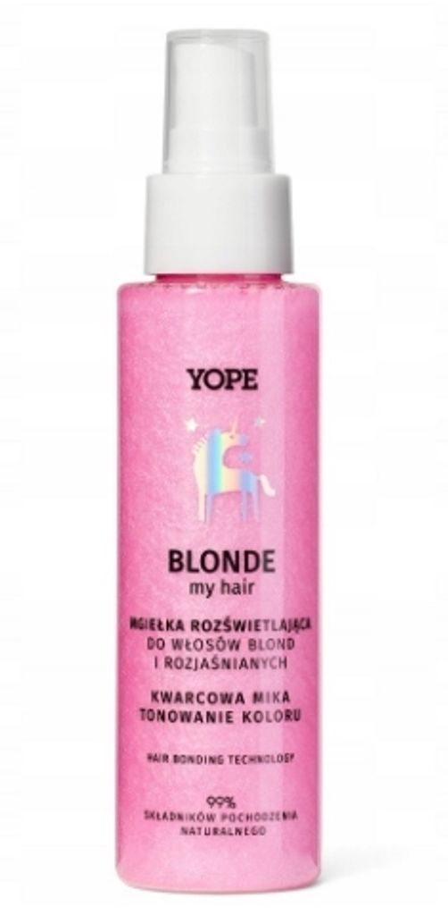 YOPE Illuminating Mist for Blonde and Grey Hair Brightens the Color Moisturizing Mica 100ml Cashmere