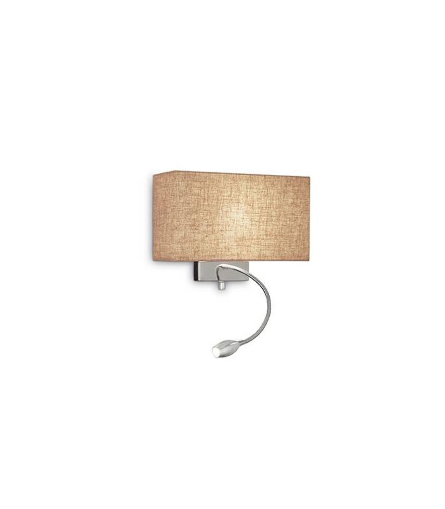 Moderne Hotel Metall Wandleuchte Leinwand 2 Lichter E27+Led Produktbild 