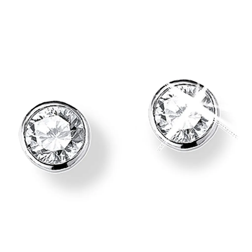 s.Oliver Orecchini a perno Orecchinida Donna in Argento 925, con zirconi sintetici, 0,6 cm, Argento, Forniti in confezione regalo per gioielli