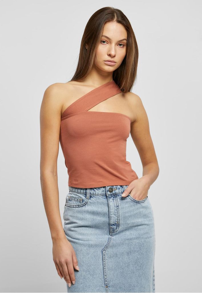 Urban Classics Ladies - One Strap Tank Top terracotta - XL