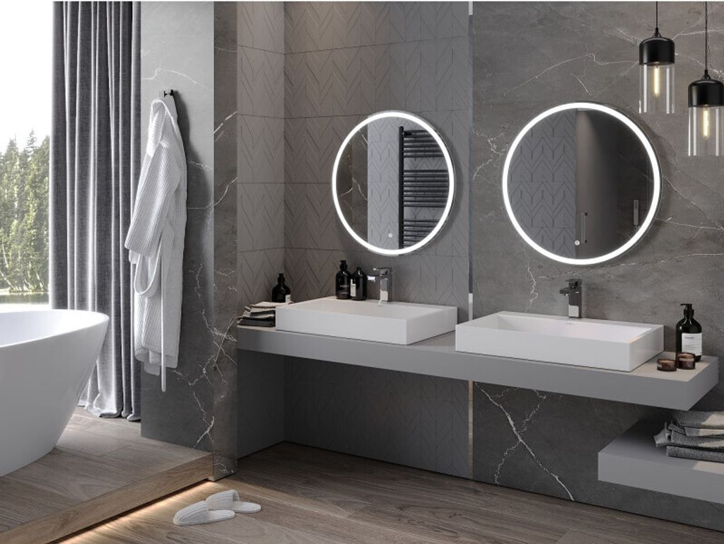 Mexen Gobi podsvícené koupelnové zrcadlo 70 x 70 cm, LED Obrázek produktu 3