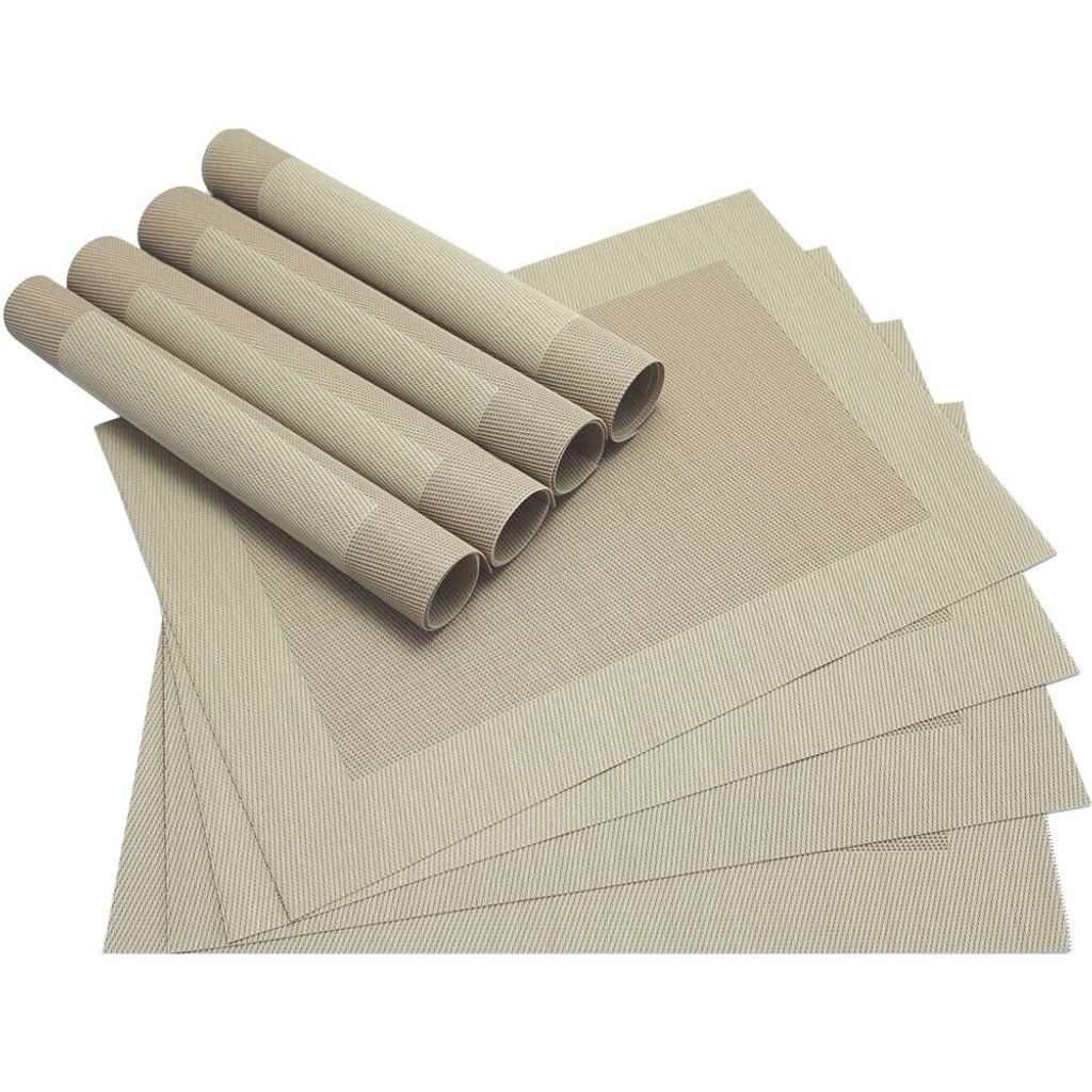 Tischset BORDA 8er Beige Tischunterlage als Tischdeko