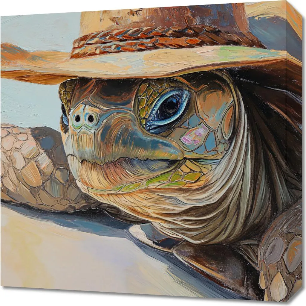 Vendita Quadro Tartaruga Cappellaio 50x50 - Decorazione Parete Unica