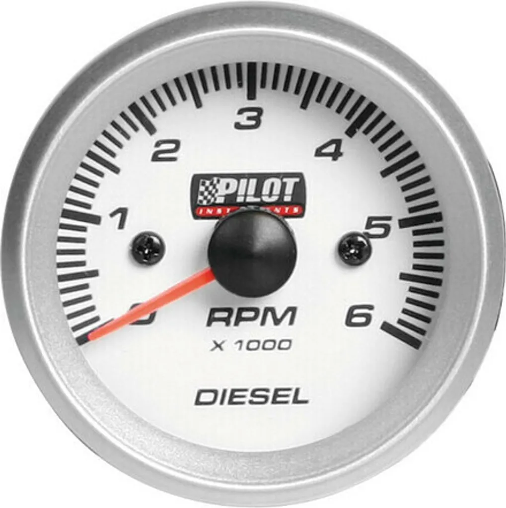 Compte-tours Diesel 6000 RPM 52mm Éclairage LED Bleu Universel