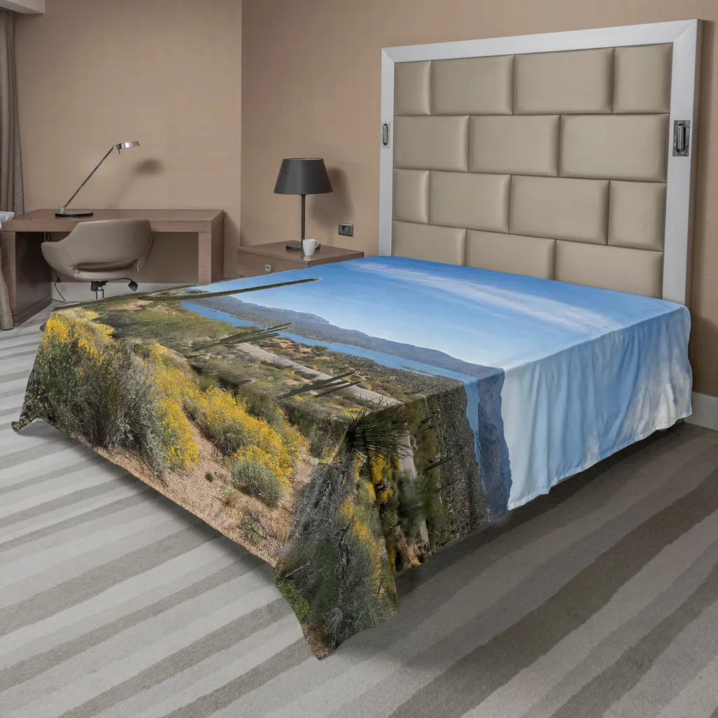 Drap de lit Saguaro doux et confortable, motif imprimé 260 cm x 228 cm