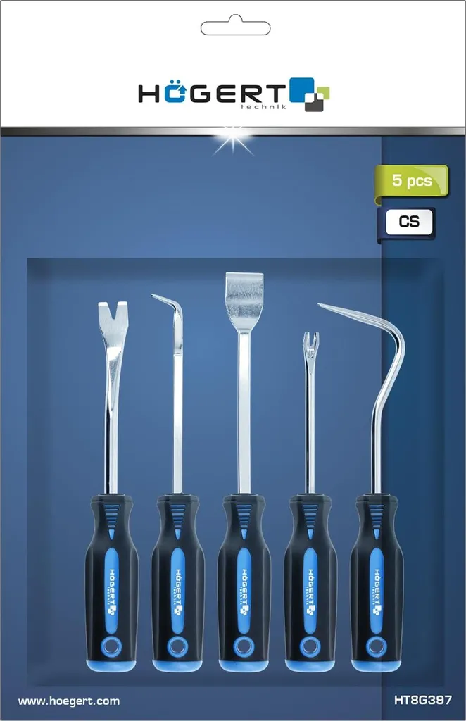 Set d'extracteurs Hogert en acier renforcé avec manche ergonomique - 2