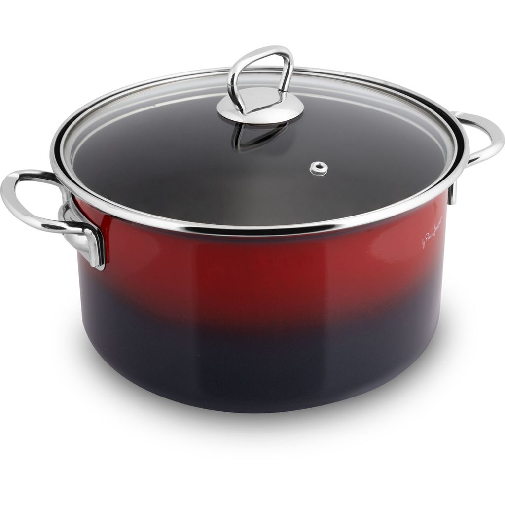 LAMART LT1182 Kastrol, smalt, červeno-černá, objem: 3,2l, Ø Obrázek produktu 