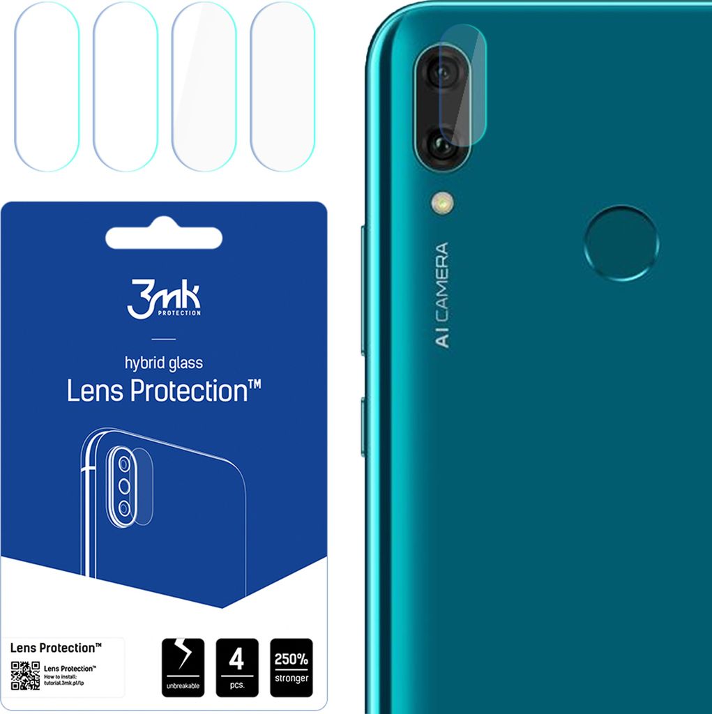 3mk Hybridglas Lens Protection für Huawei Y9 2019 Kamera Objektiv Kameralinse 0,16mm 6H (4 Stück)