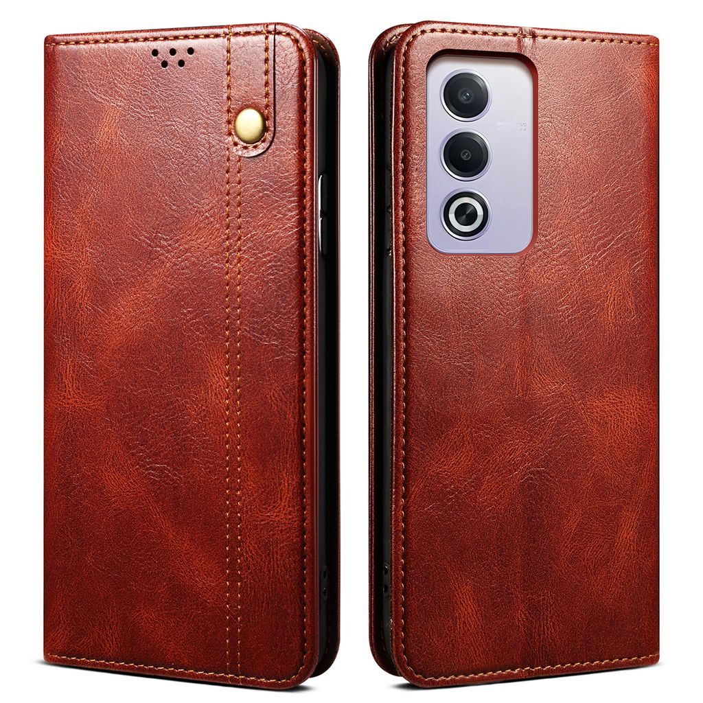 Hülle für Oppo A3 Pro /Oppo K12x Leder Brieftasche Schutzhülle mit Standfunktion Rot