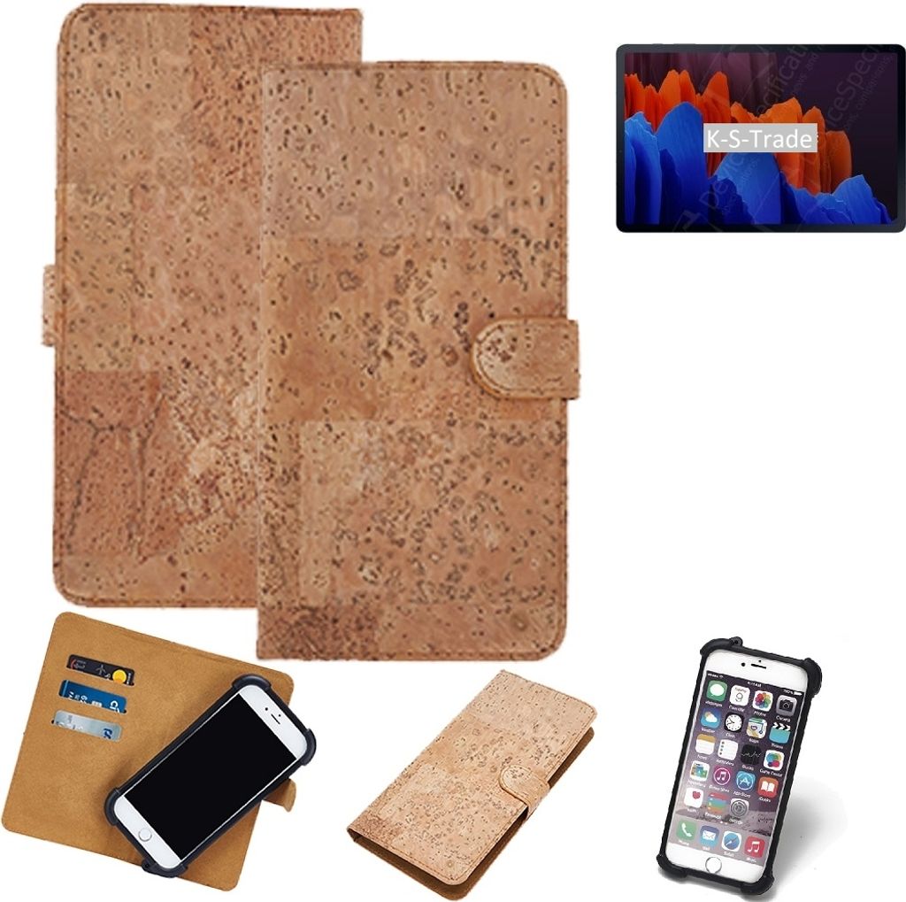 K-S-Trade Hülle kompatibel mit Oppo A53 (2020) Kork Handyhülle Cover Schutzhülle TPU Case Bumper in Hellbraun, (1x)