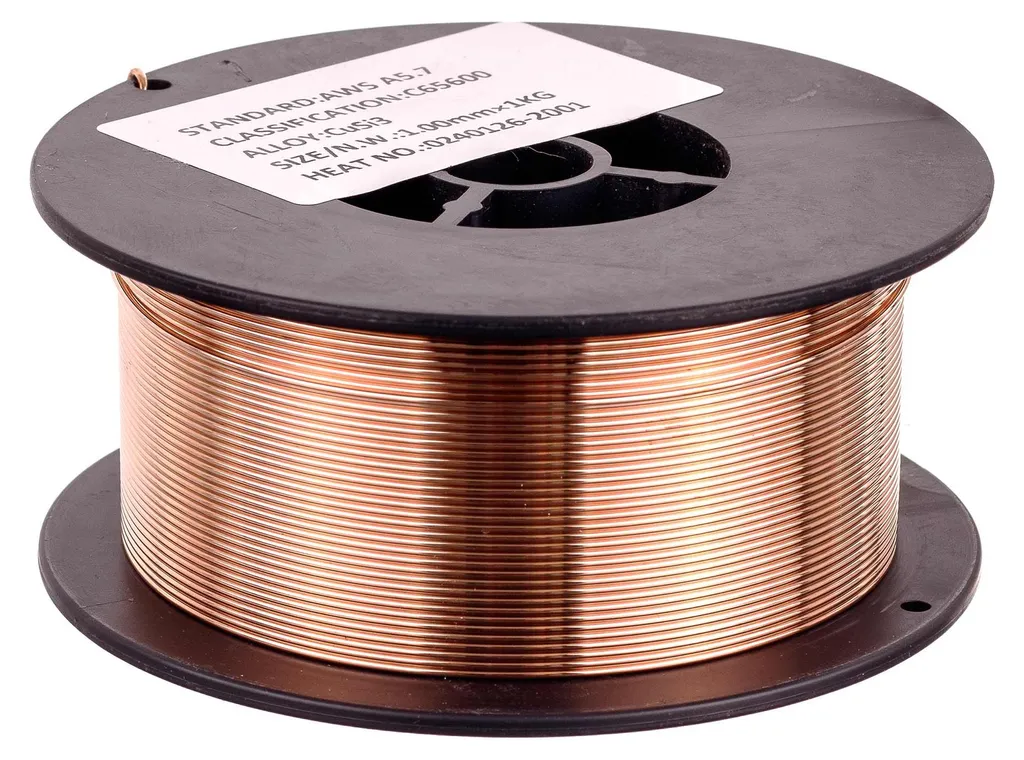 Bobine de fil à braser CuSi3 pour soudage MIG sur tôle acier 1kg