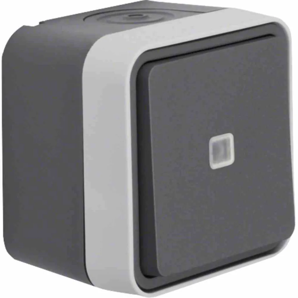 Interrupteur va-et-vient 3 touches gris clair pour rénovation habitat