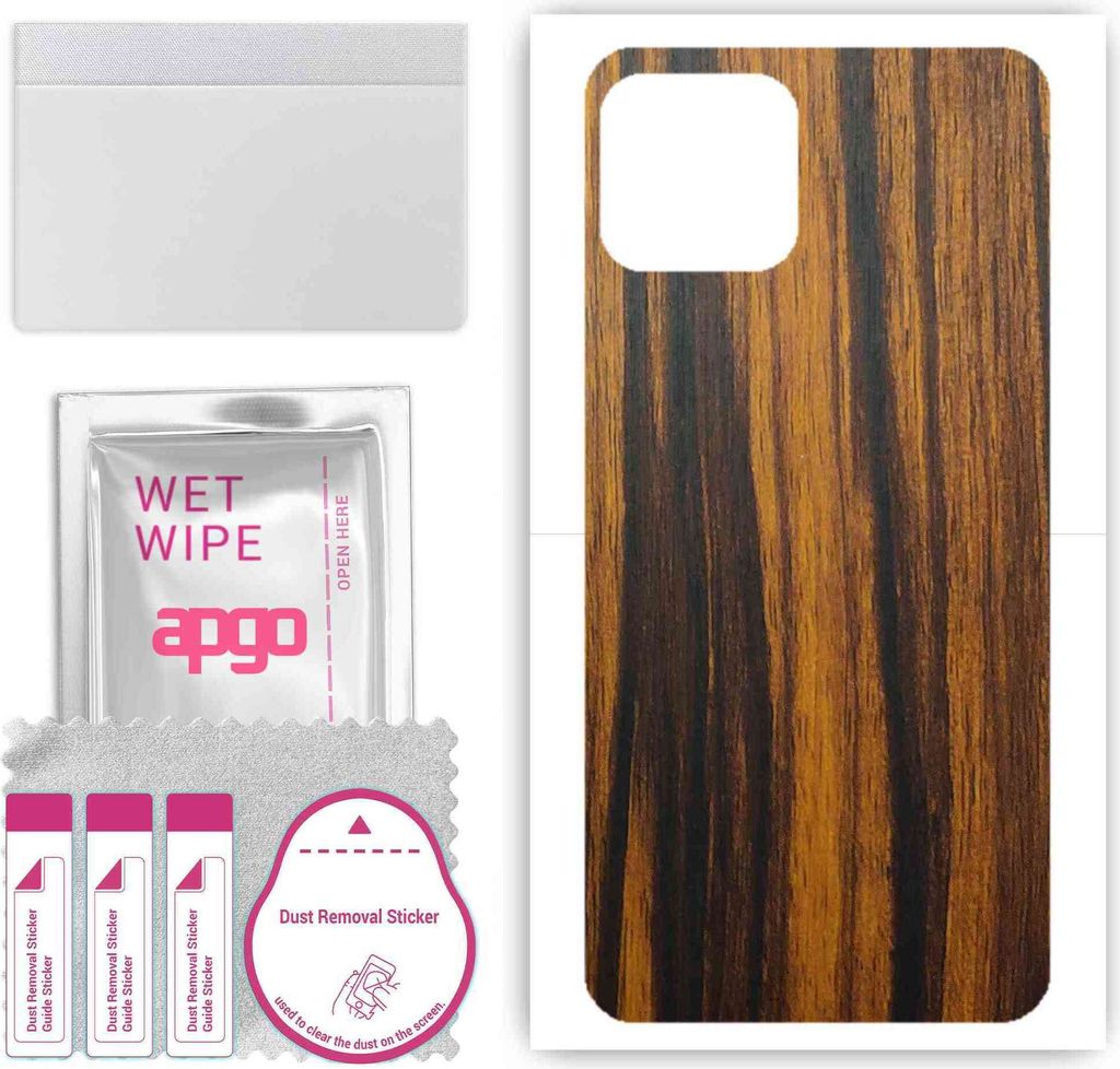 apgo Rückseite Schutzfolie, Skin, kompatibel mit Cubot C30, Hinten Displayschutzfolie aus Vinylfolie, kratzfest, einfache Montage - Tigerwood