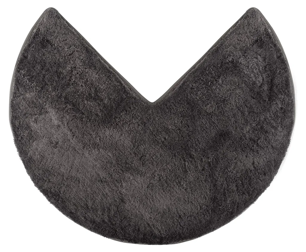 Sortie de bain ronde 45x45cm anthracite pour receveur de douche d'angle
