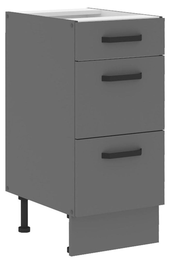 Küche NESSA Unterschrank 40 cm Anthrazit Küchenzeile Produktbild 
