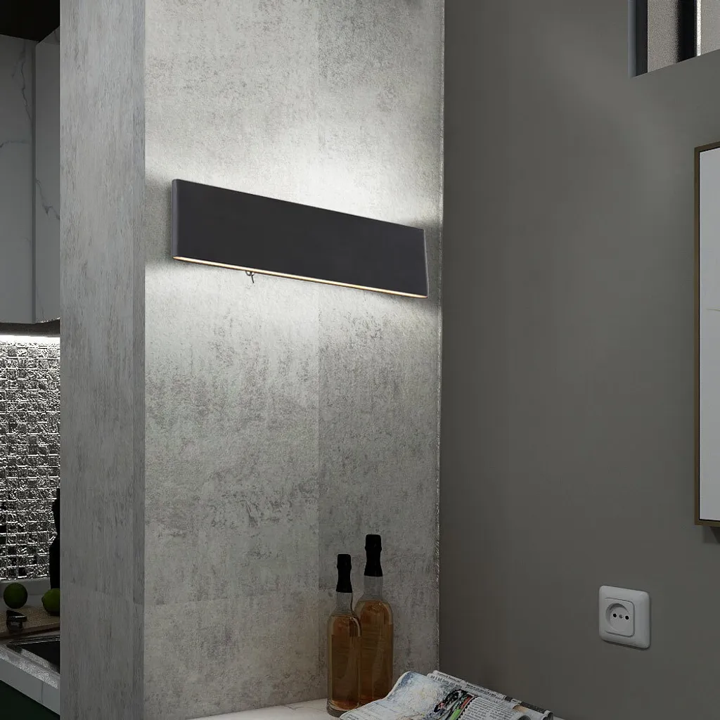 Applique murale intérieure LED avec interrupteur Noir 41751-12B Design