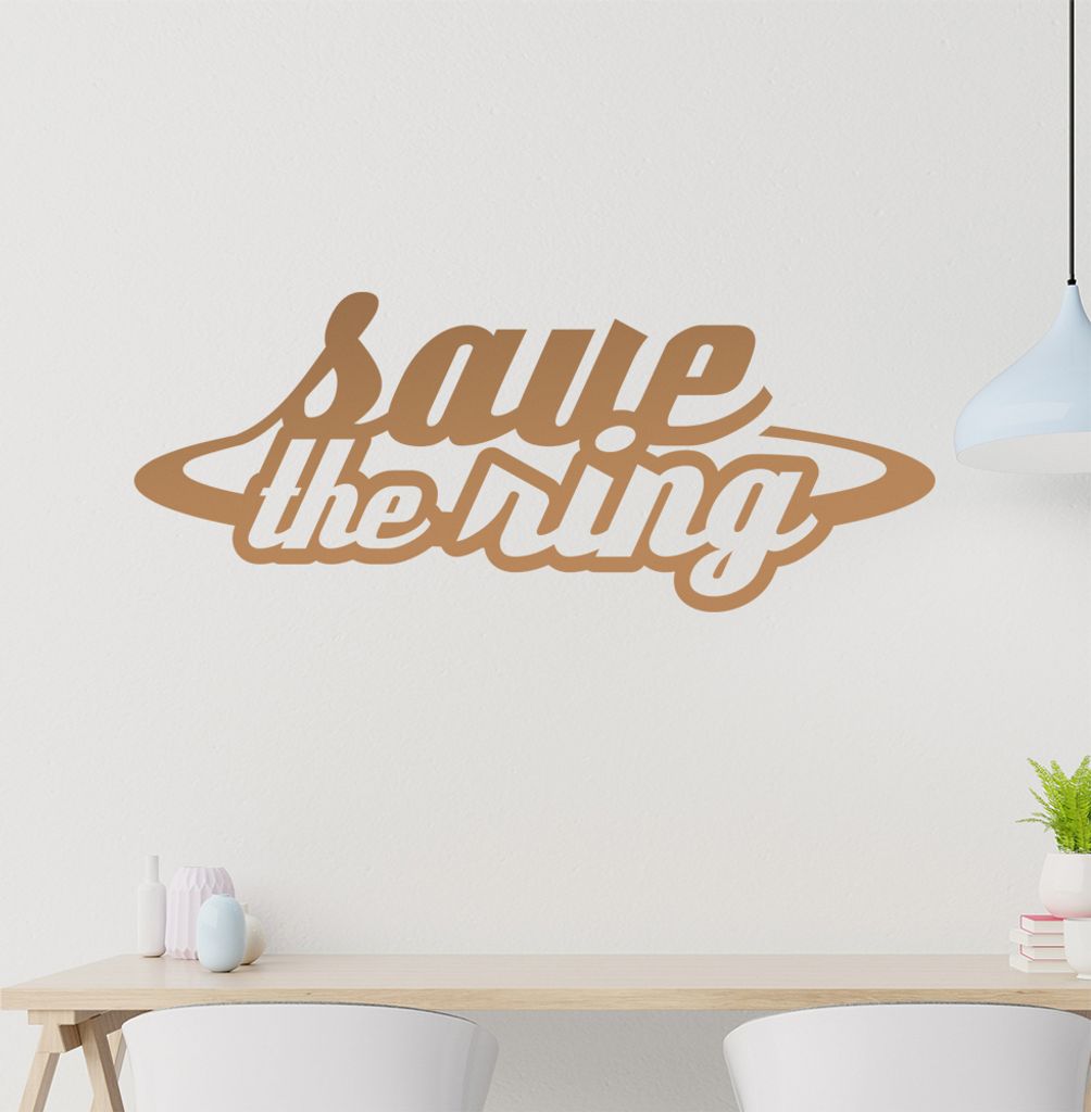 KIWISTAR Save the Ring - Nürburgring Demo Wandtattoo in 6 Größen - Wandaufkleber Wall Sticker - Dekoration, Küche, Wohnzimmer, Schlafzimmer, Ba...