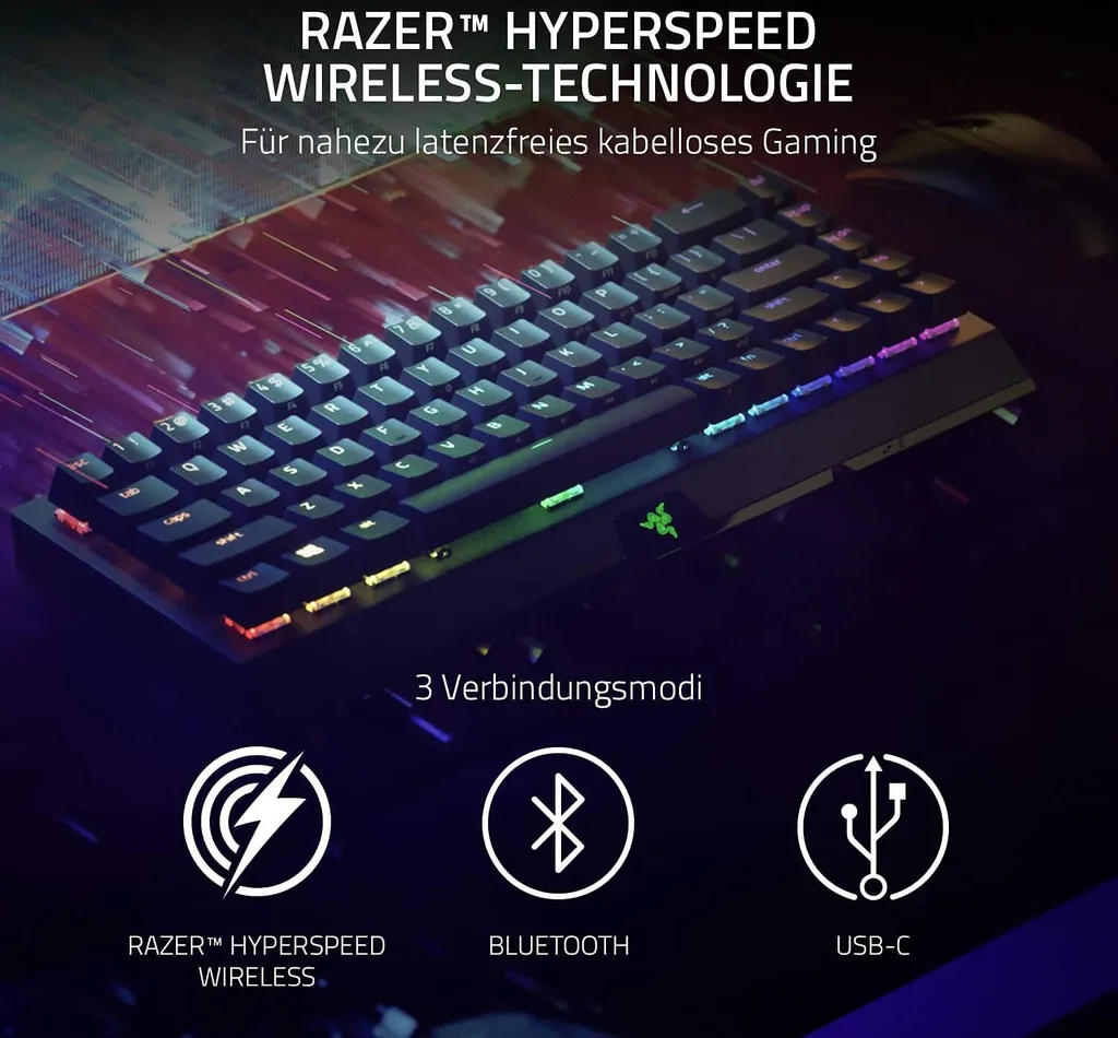 Razer BlackWidow V3 Mini HyperSpeed Clavier Gaming pour Setup Minimaliste - 3
