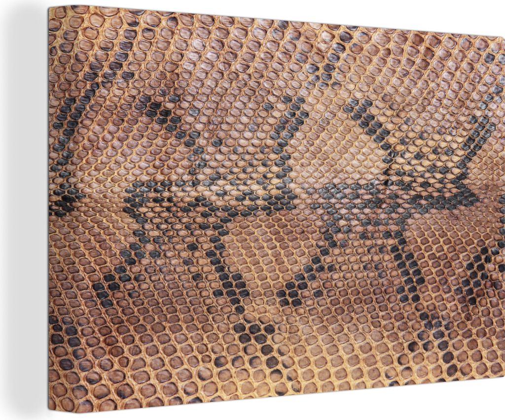 OneMillionCanvasses - Leinwandbilder - 150x100 cm, Leder - Textur - Tierhaut, Wandbilder Kunstdruck Wanddekoration - Foto auf Leinwand - Gemälde...