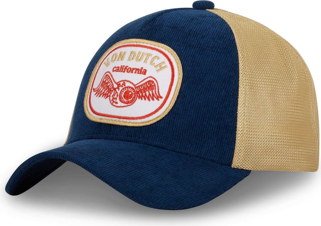 Von Dutch Originals Trucker Cap - EYE LOGO - Corduroy Blue Produktbild 