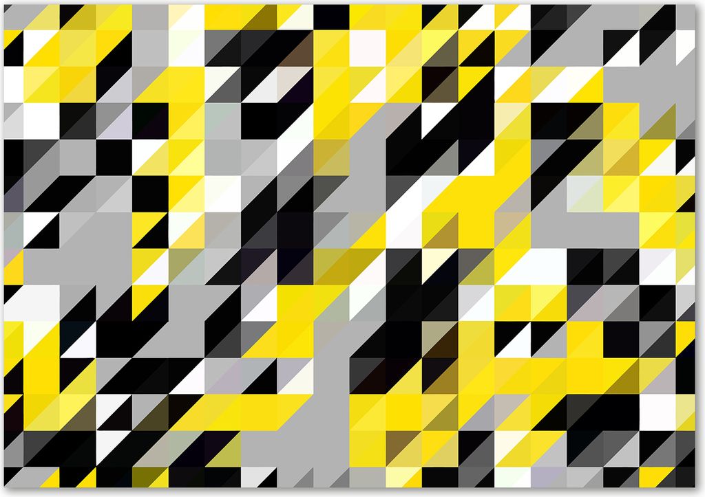 Tulup Glas-Bild - 100 x 70 - Wandbild aus Glas - Wandkunst - Wandbild hinter gehärtetem Sicherheitsglas - Kunst: modern & klassisch - Geometrisc...